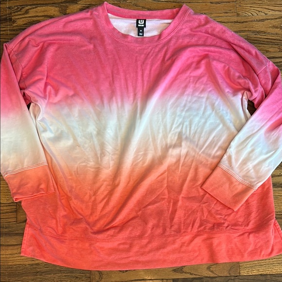 Ideology Tops - Ideology Pink and Orange Oversized Long Sleeve Sweatshirt
